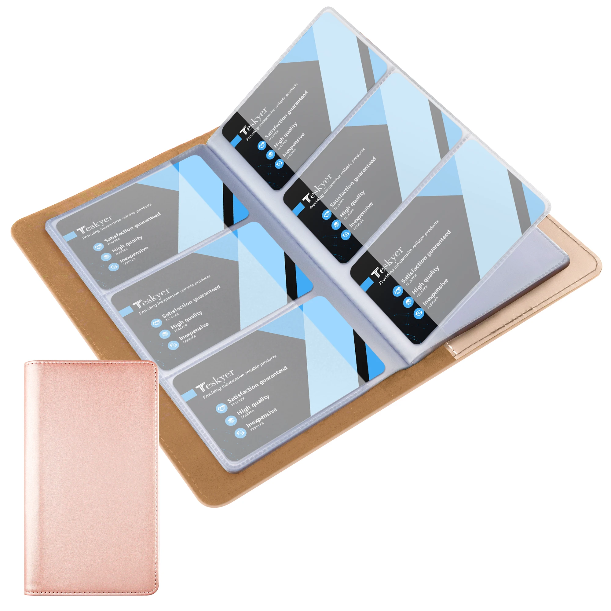 Лидер продаж на заказ кожаный Органайзер для визиток RFID блокирующие держатели кредитных карт профессиональные визитные 156 слоты Визитная карточная книга
