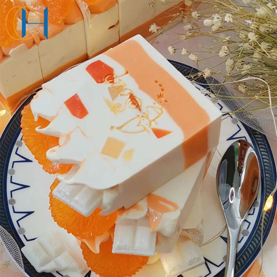 C&H Wholase  Luxury Handmade Dessert Cake Hearing Home Fragrance Hearing Skin Crystal Therapy Soap