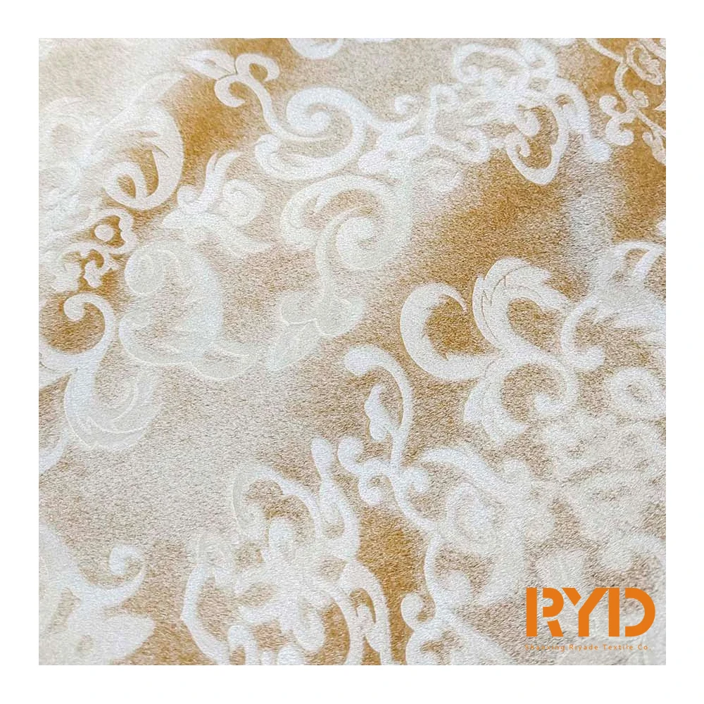 100%Polyester Holland Velvet Emboss Dyed microsuede sofa fabric
