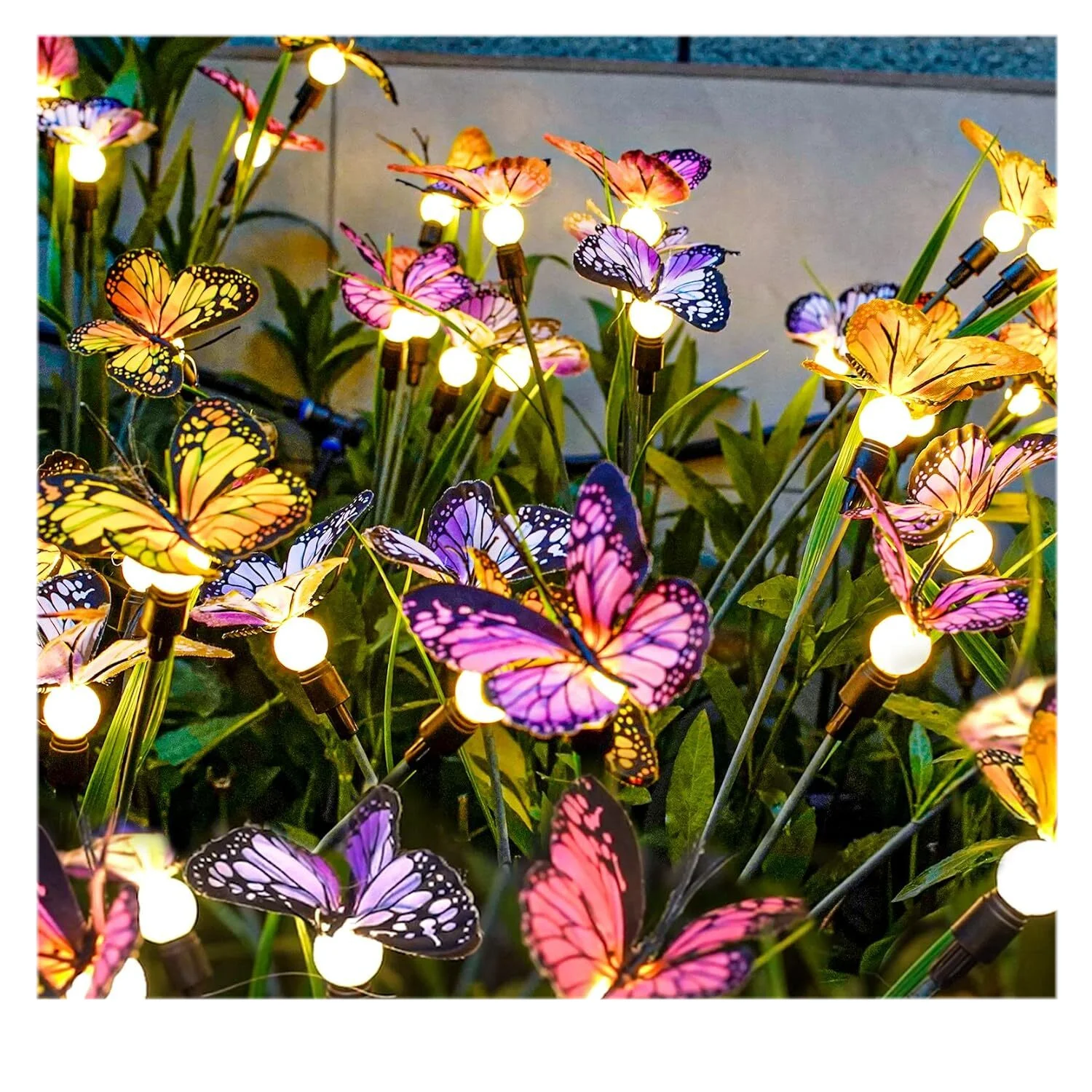 Садовые светильники на солнечной батарее, новые реалистичные светильники-бабочки, Кающиеся на ветру, солнечные наружные светильники, украшение для дворовой дорожки