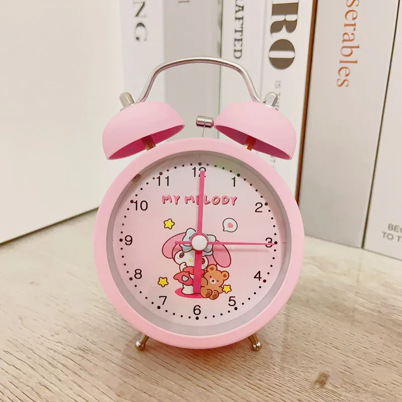 Kuromi Sunrise Alarm Clock For Kids quiet Bedrooms  Desk Table Alarm Melody Cinnamoroll Night light Clock