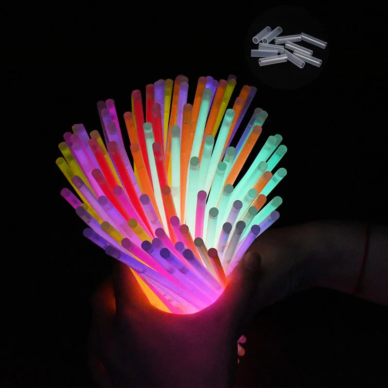 Amazon hot selling  colorful luminous stick glow stick with connector glowing bracelet