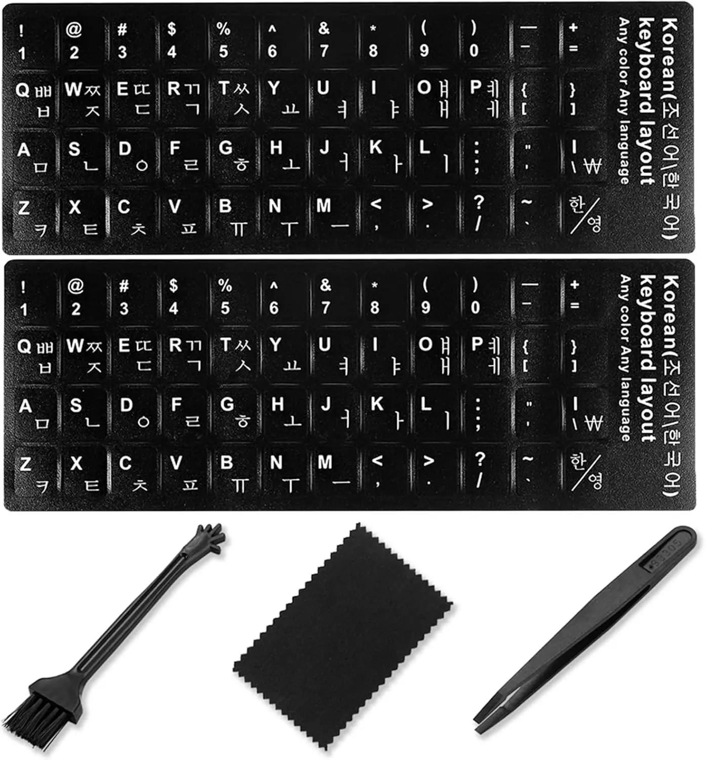 Wholesale High quality custom decorative computer stickers keyboard black background clear key sticker