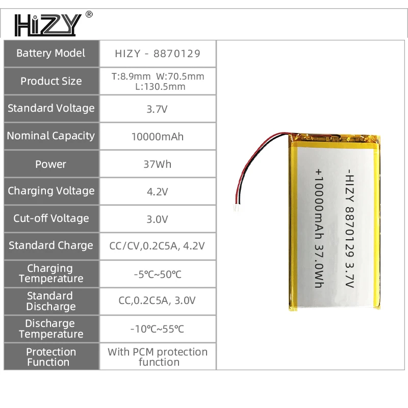 Высокая емкость Lipo 3 7 v 10000mah Li полимерный аккумулятор для электронных продуктов