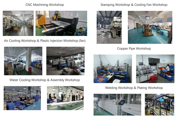 FM custom oem heatsink heat sink copper stamped fin with heatpipe pipe folded zipper sinter for led 600w cooling radiat 500w