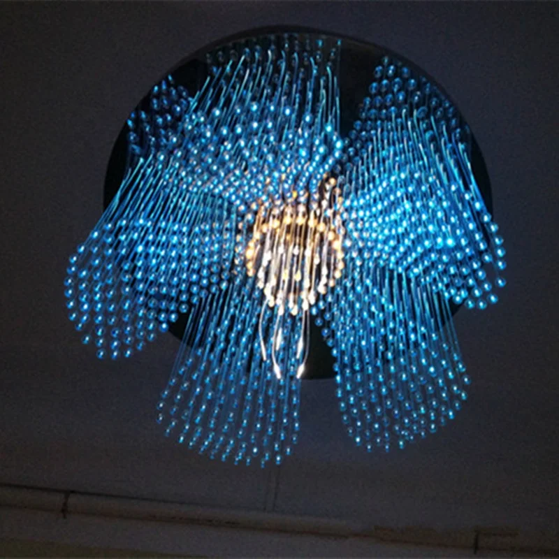 Free shipping LED fiber optic crystal chandelier for KTV/Hotel/Shopping Mall/Coffee House/company office