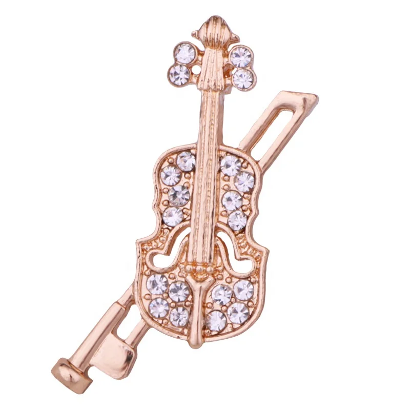 Оптовая продажа высококачественный пользовательский музыкальный значок для скрипки классический модный большой металлический на лацкан