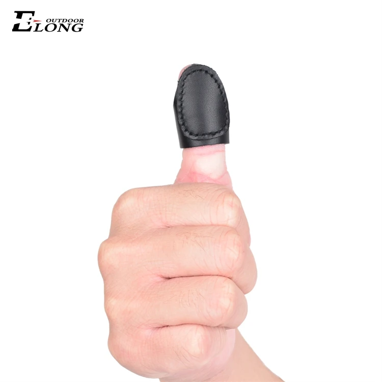 Archery Thumb Ring Leather Finger Guard Adjustable Single Finger Protector