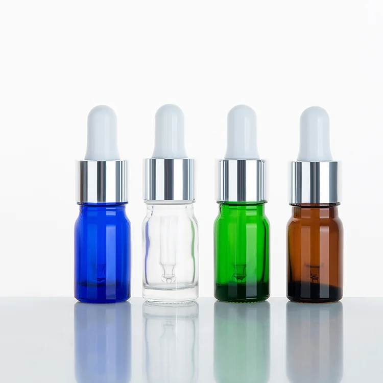 5 ml bottle dropper medical bottle dropper glass cosmetic packaging glass essential oil dropper bottles