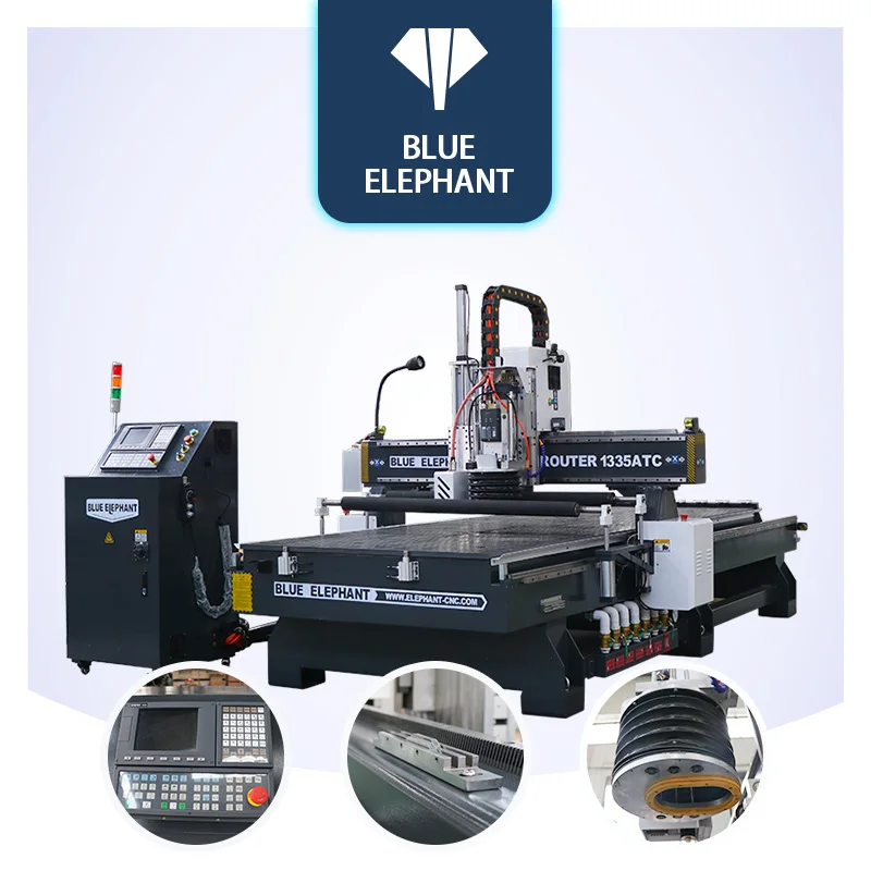Factory Price 1335 ATC CNC Router machine with air cooling spindle for kitchen cabinet door making