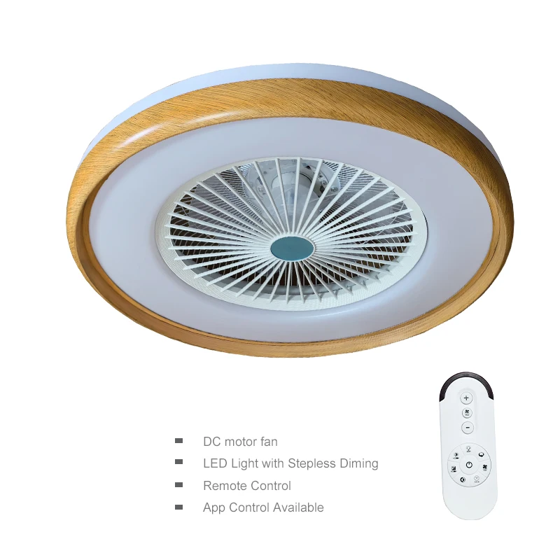 Wholesale New Ultrathin Design Low Profile Installation 23 Inch Modern Ceiling Fan Lamp