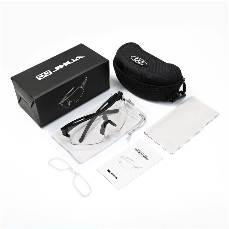 Man Road Bike Sport Sun Glasses Half Frame Cycling Sunglasses Clear Photochromic Sunglasses For Cycling