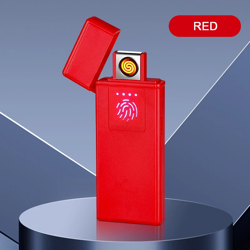 Индивидуальная Настройка USB сигареты Электронная Зажигалка Мини отпечатков пальцев зондирование 160 мАч зарядка аккумулятора зажигалка