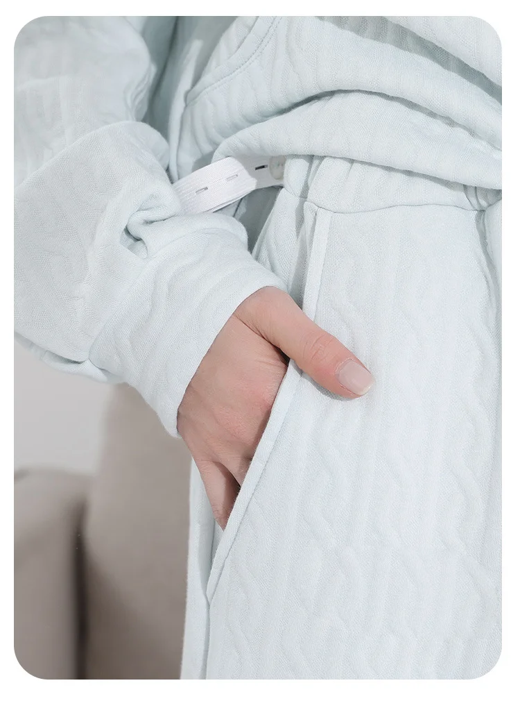 Autumn Winter Thick Warm Air Cotton Maternity Pajamas Casual Postpartum Confinement Nursing Set Cartoon Maternity  nursing set