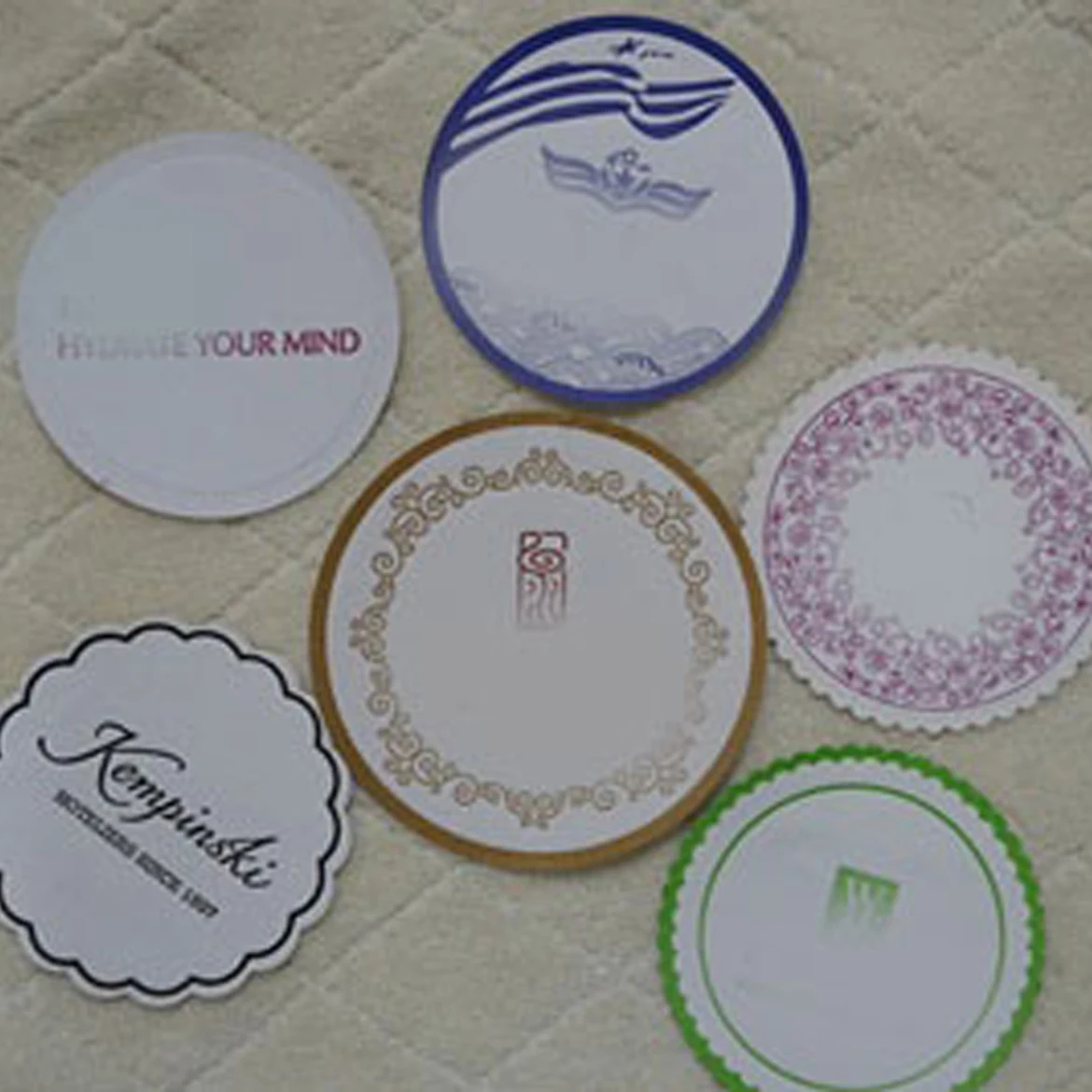 OEM ODM custom shape beer  bar coasters paper board waterproof absorbent paper beermat coaster