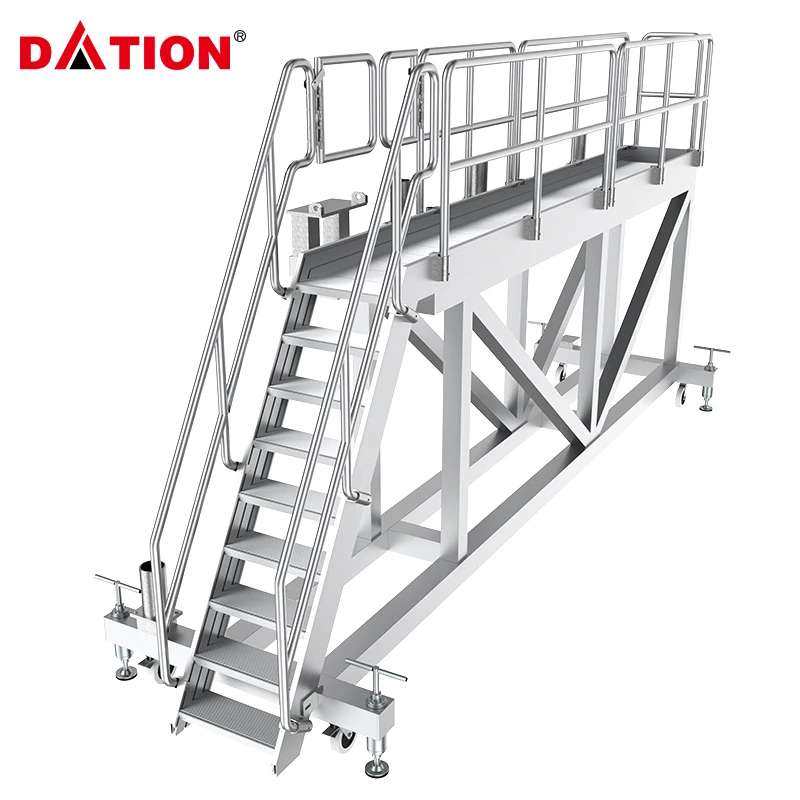 Customized Modular Aluminum Assembly Handrail Work Platform Big Capacity Access Ladder
