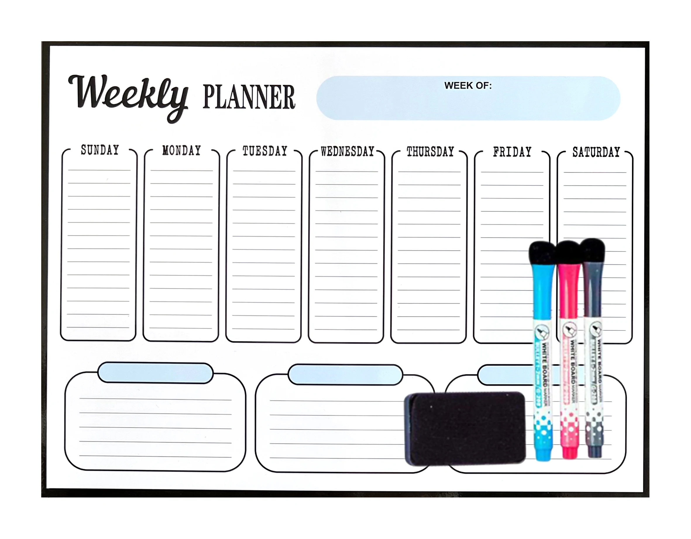 Planner magnetic whiteboard monthly magnet board chore chart magnetic planner Magnetic Calendar for fridge