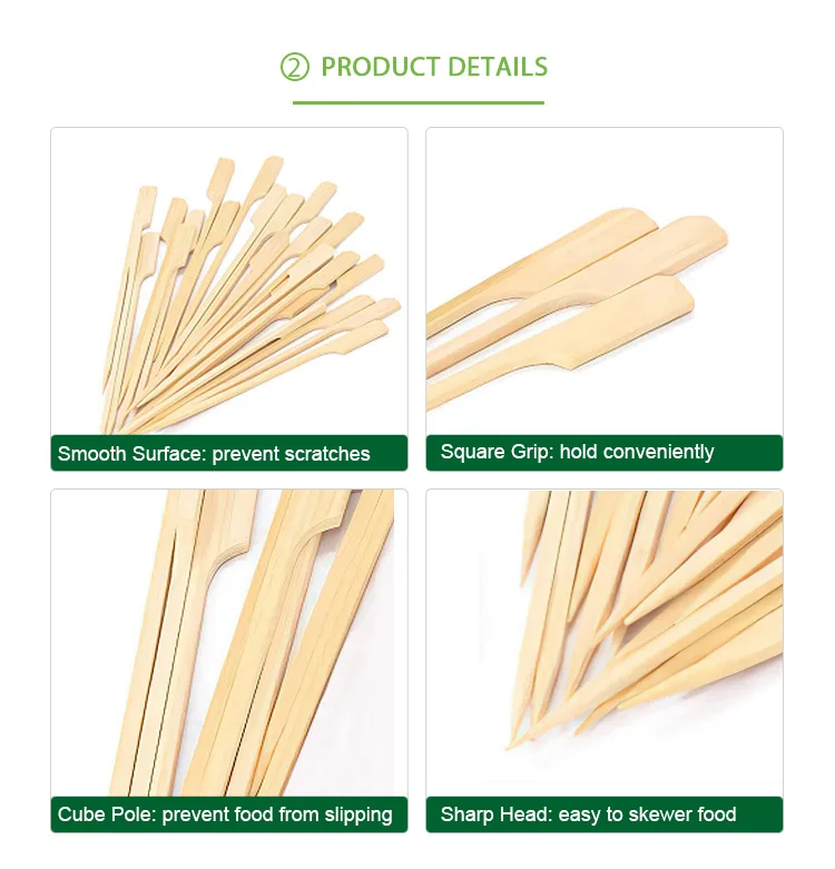 Free Sample Disposable Bamboo Paddle Barbeque Grill Burger Skewer Pick Bamboo Sticks
