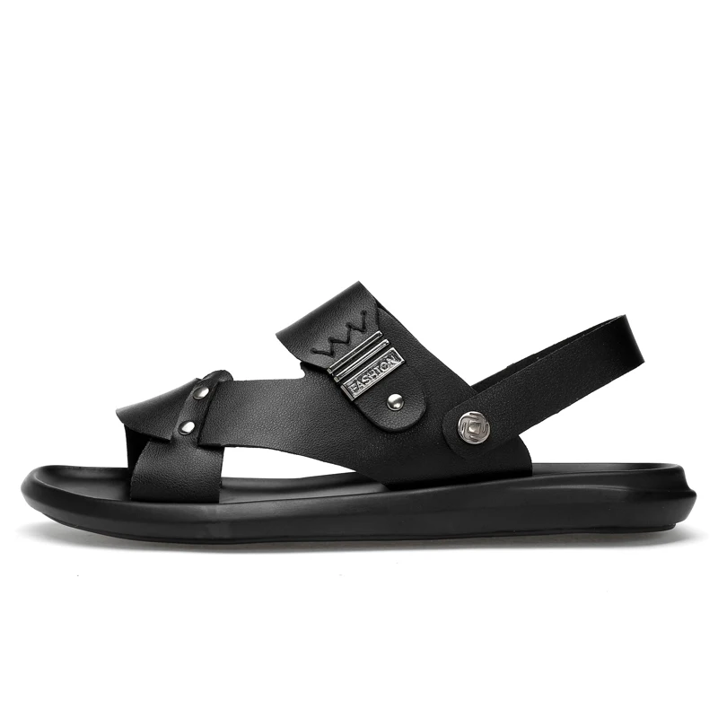 Sandalias Zapatos Cheap Price Fashion Rubber Outsole Summer Beach Comfortable Leather Sandals Men