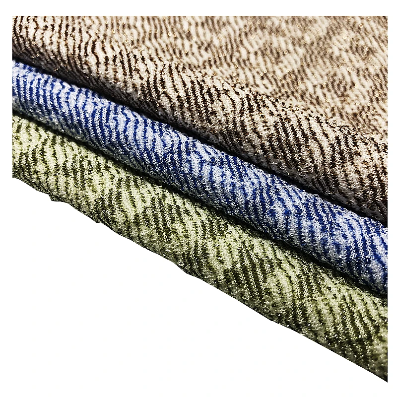 Fashion jacquard fabric knitted 225gsm polyester yarn dyed fabric for dress