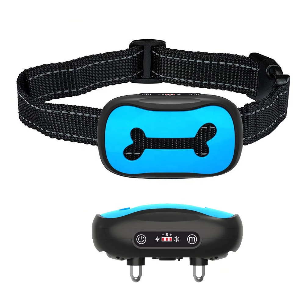 Factory price smart sensor automatic training stop barking rechargeable vibration no shock dog anti bark collar