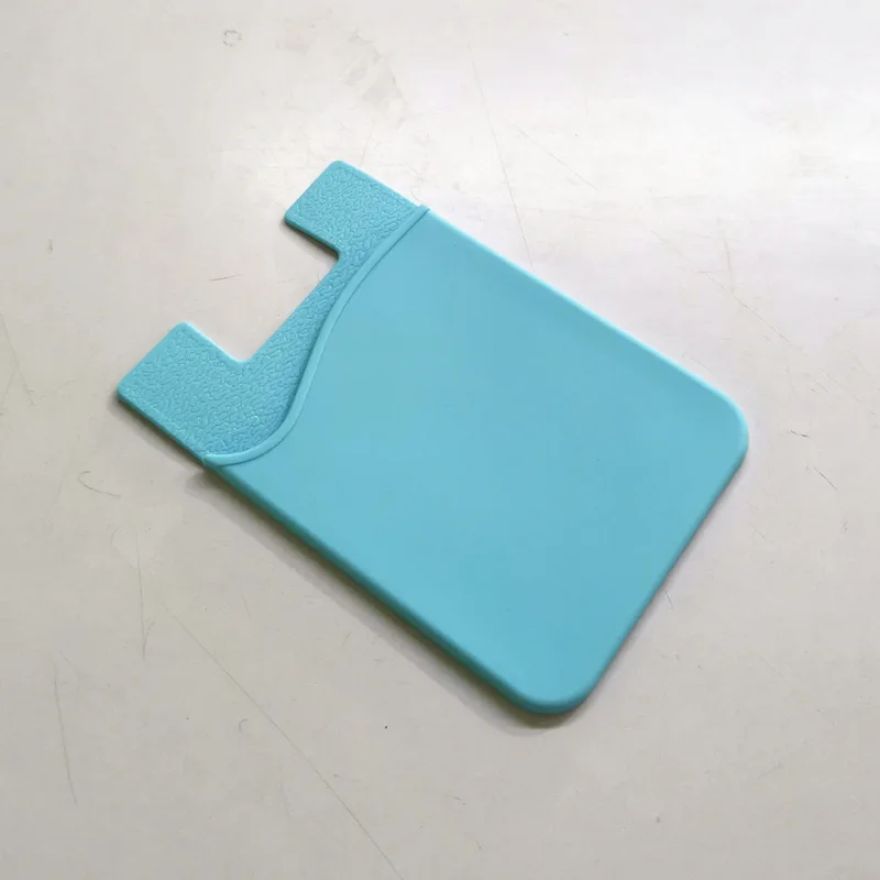 Custom Logo Cell Phone Adhesive Credit ID Card Stick On Holder Silicone Mobile Phone Card Wallet