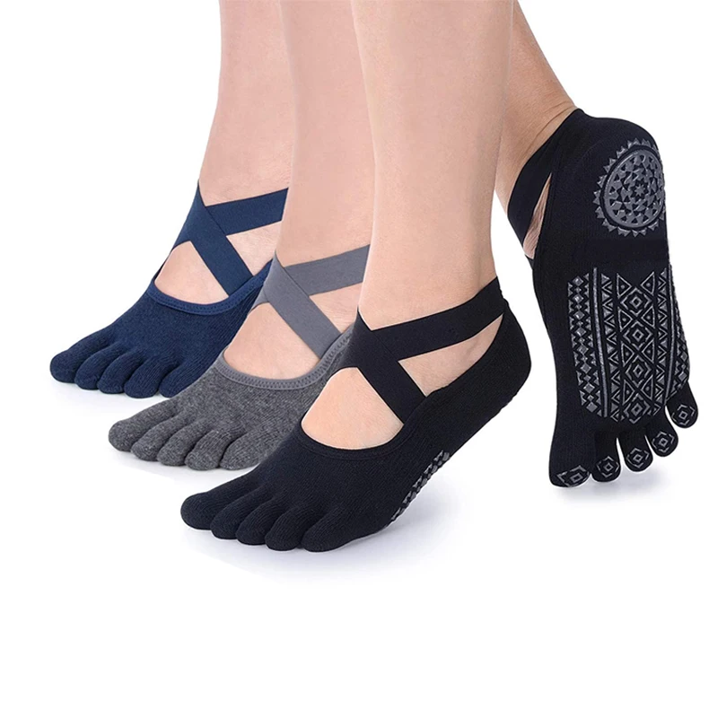 Wholesale Seamless Toe Anti Slip Grip Yoga Socks Professional Standard Yoga Hot Yoga Grip Socks
