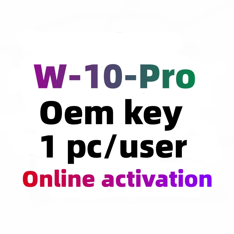 Timely delivery  Digital license key 100%Global online activation   W-10 Professional   Oem Key