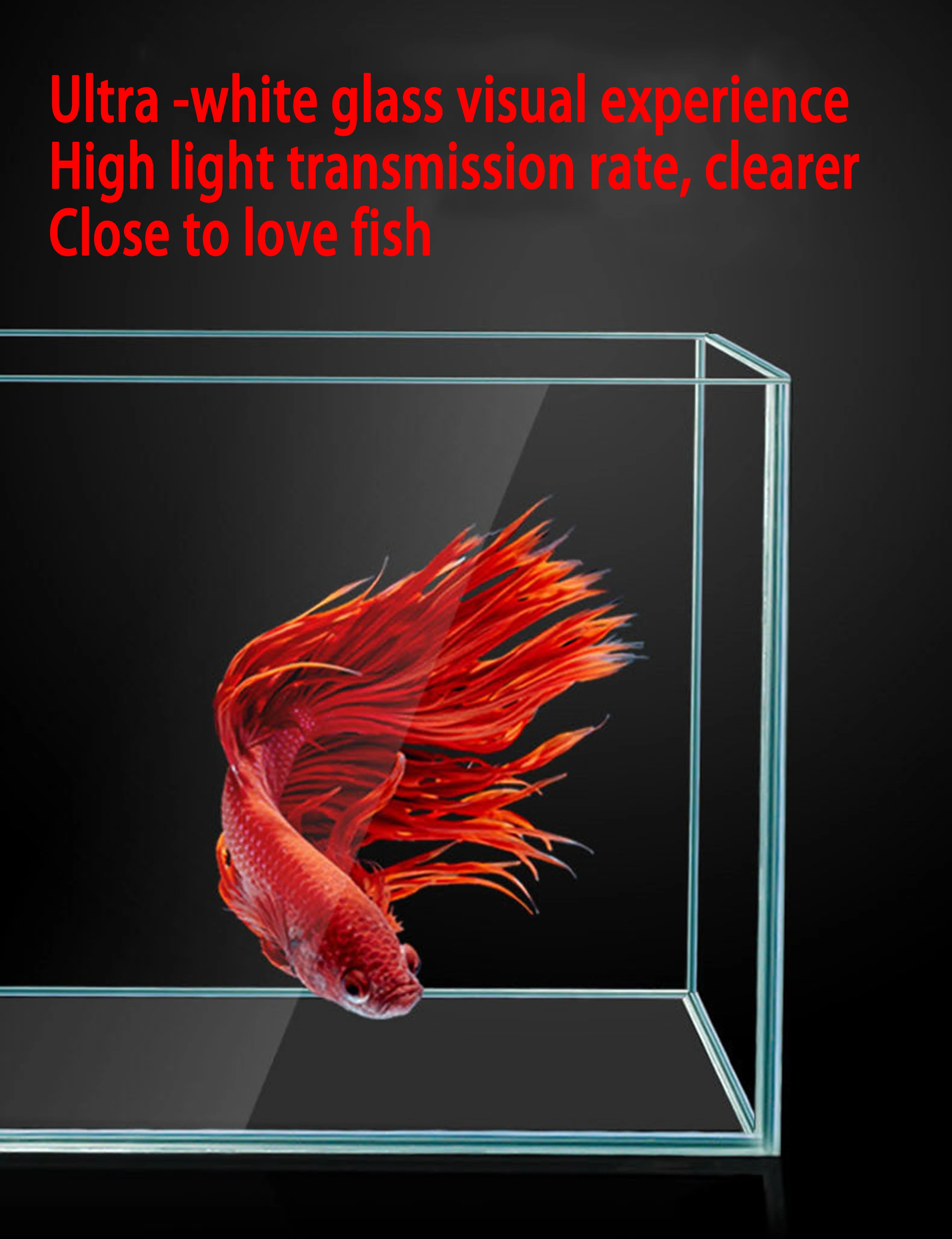 Factory Wholesale aquarium fish tank creative small desktop fish tank ultra-white glass fish tank Aquariums & Accessories