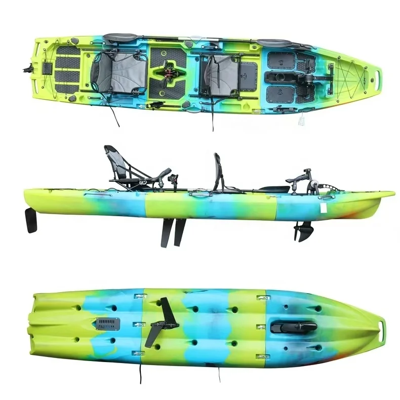 14ft Modular fishing Kayak three section Pedal DriveKayak for sale Easy to disassemble and splice