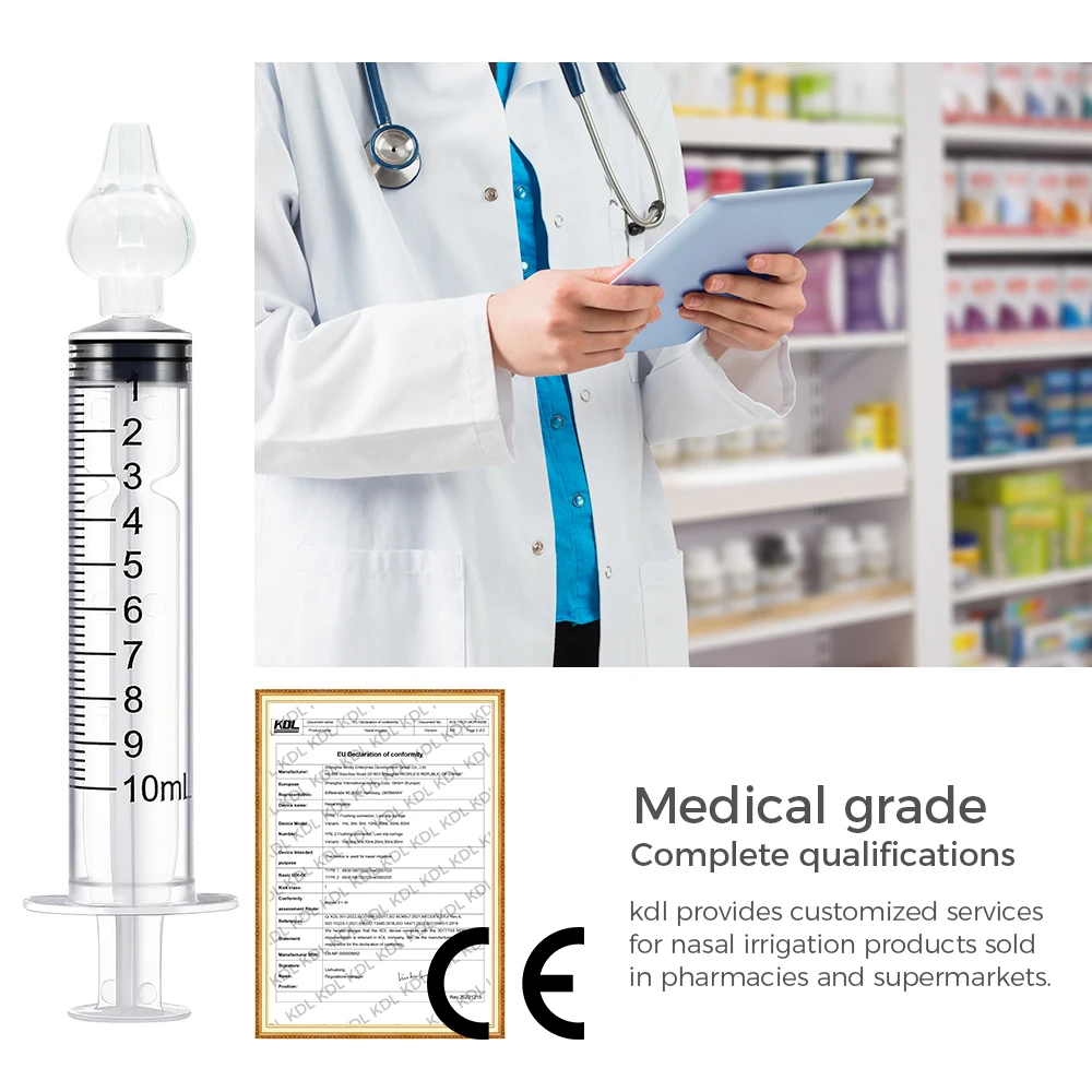 Nasal Aspirator Nasal Professional Syringe Baby Nasal Irrigator Blister Packaging Infant Nose Cleaner Rinsing Device Set