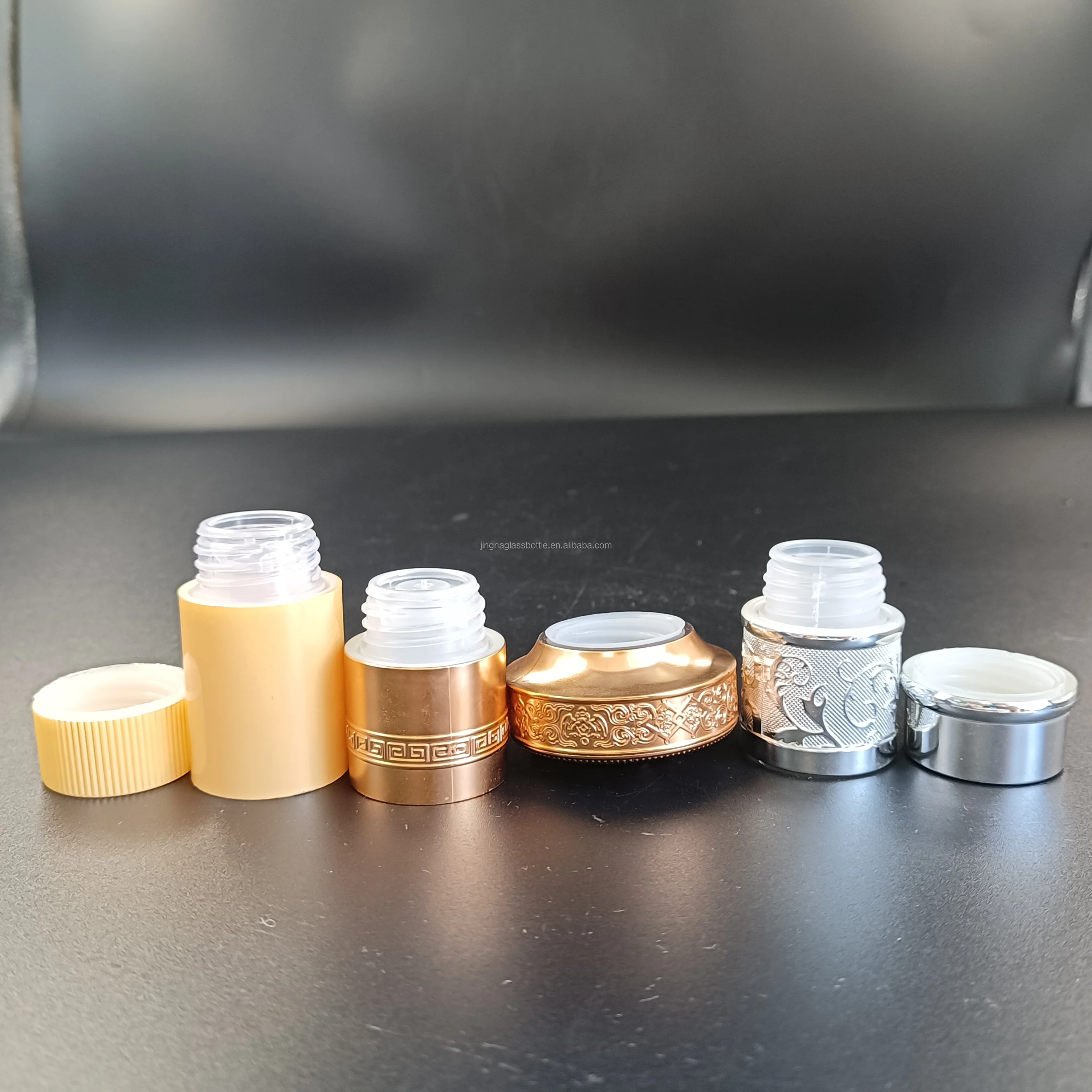 JINGNA Custom LOGO 33 47 33*47 mm Non-refillable cap closures spirits vodka whiskey tequila plastic aluminum glass bottle caps