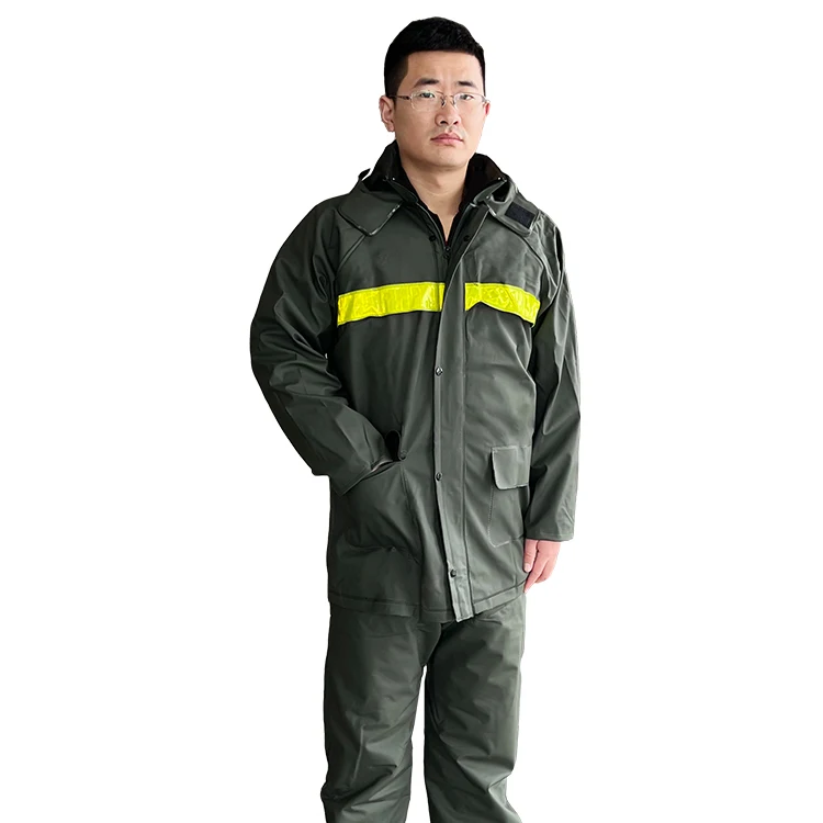Оптовая продажа армейский зеленый светоотражающий водонепроницаемый плащ унисекс пончо для взрослых дизайн дождевик свободный рабочий дождь настраиваемый