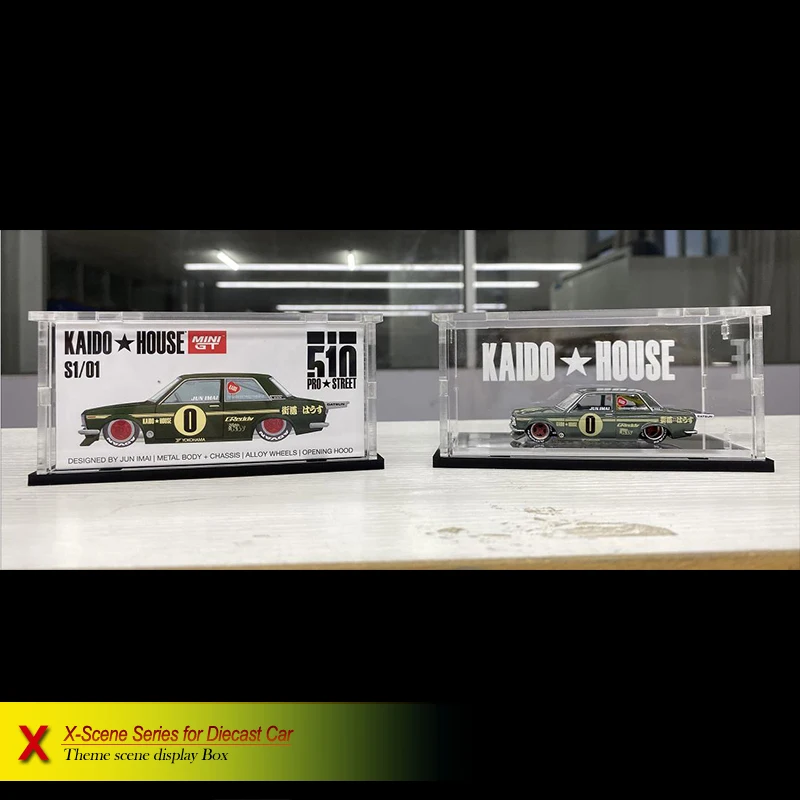 Hot Sale 1:18 Model Car Display Simulation Parking Garage Exquisite Wooden Acrylic Dust Box