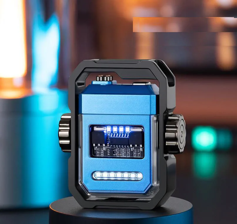 USB Rechargeable Electric Lighter Double ARC PULSE Flameless Luxury Smoking Lighters Fidget spinner lighter