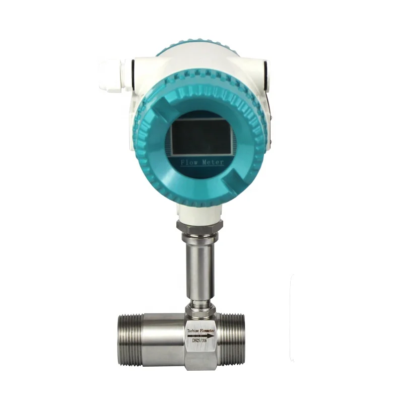 Screw turbine flow meter 4-20 flowmeter with high precision