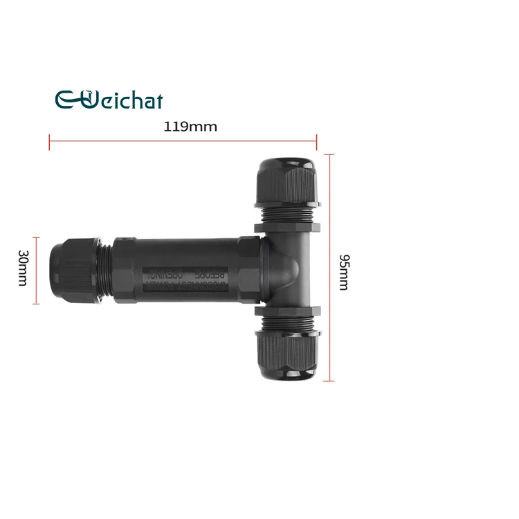 E-WeiChat Outdoor Lighting LED Lighting Terminal Wire Electrical Waterproof 3 4 Pin Connector