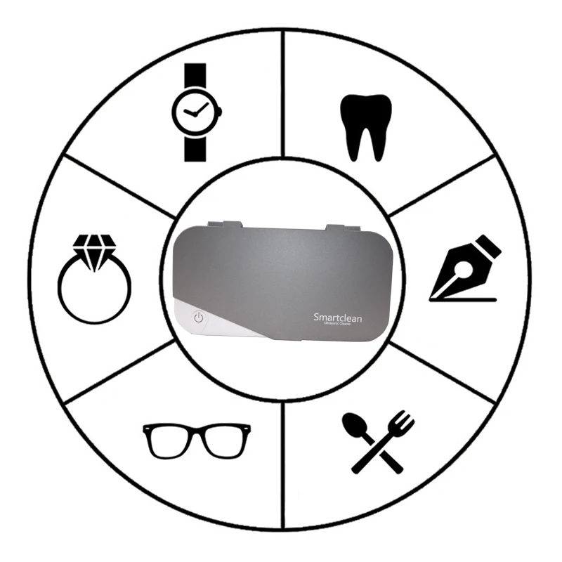 Smart clean  factory Vision.7 cleaning Glasses Watches Jewelry Ultrasonic Cleaner