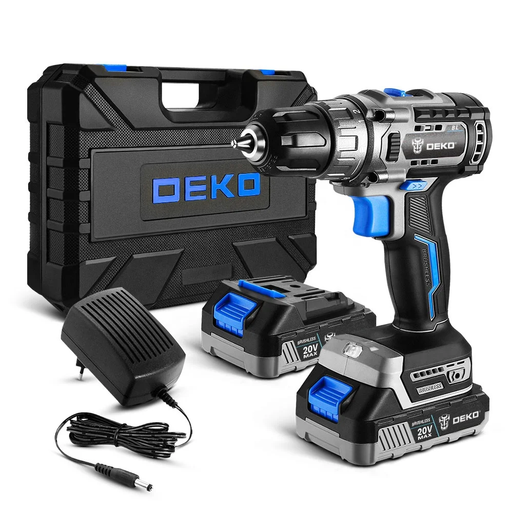  DEKO DKBL20DU3-S3 20 с бесщеточным двигателем автономная комбинированная электродрель 1500mAh аккумуляторная отвертка 18 + 1 крутящий момент Электрическая