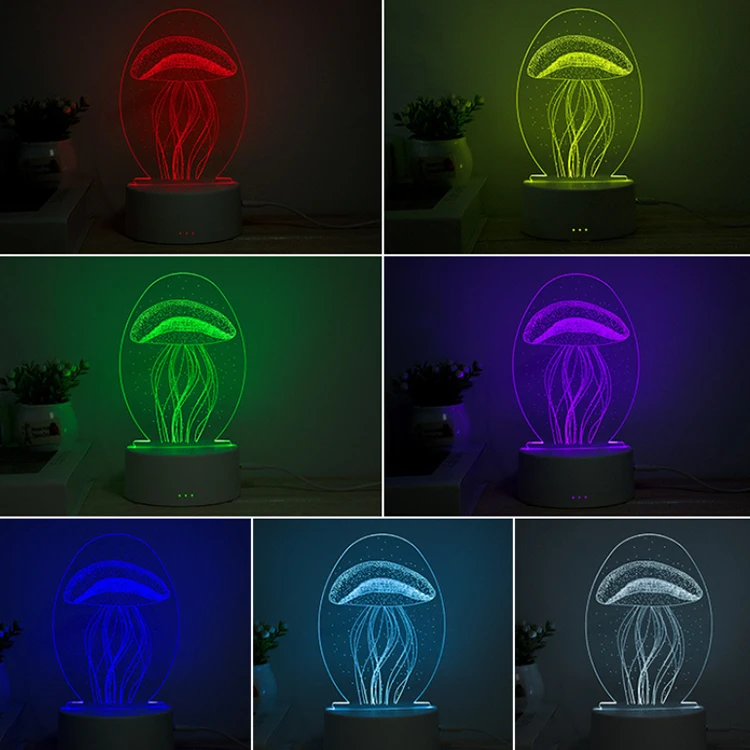 Wholesale 3d Effect Desk Lamp Kids Night Light Led Table With Switch Button