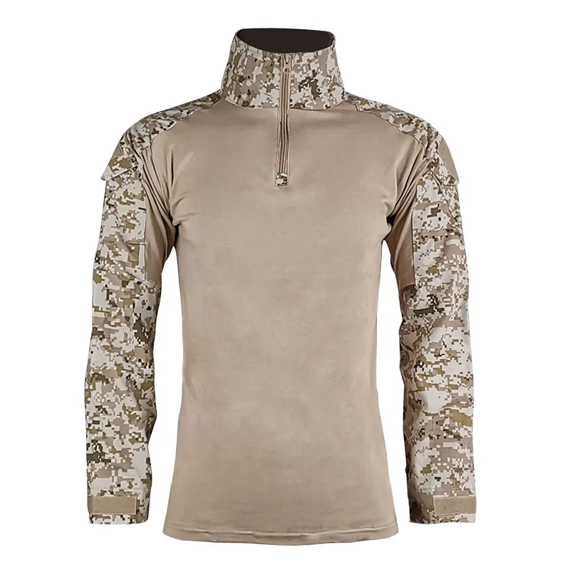 New Hunting Camouflage Polyester Suit Outdoor Men Shirt And Pants Set Camouflage Security Guard Tactical Uniforms Suits