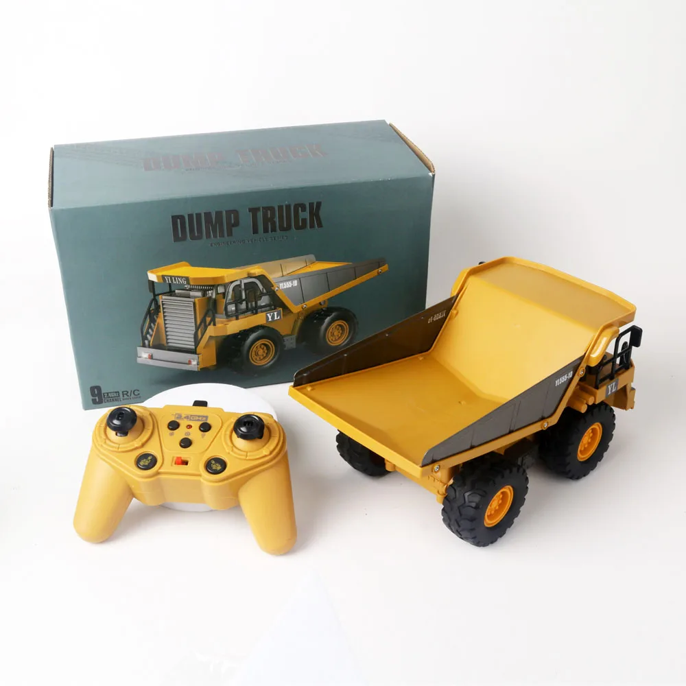 Hot Sale 1/20 2.4G RC Control Die Cast Vehicle Toys 9CH Alloy RC Engineering Dump Truck Vehicle For Children