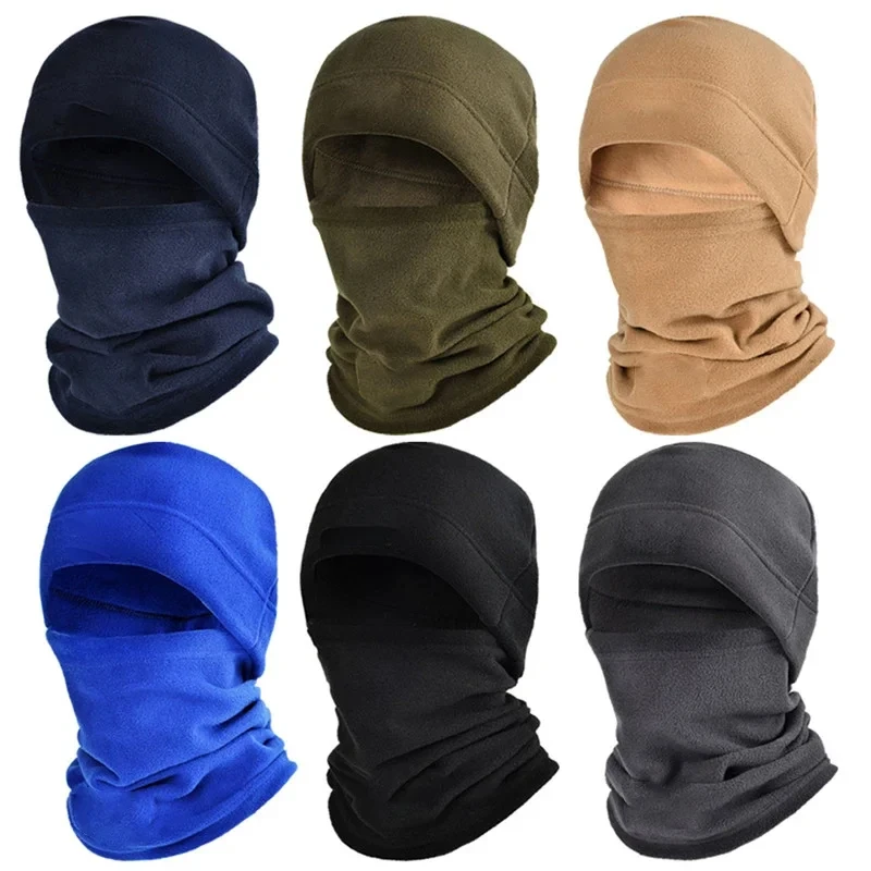 Winter Polar Coral Fleece Balaclava Men Face Mask Neck Warmer Beanies Thermal Head Cover Sports Scarf Ski Caps