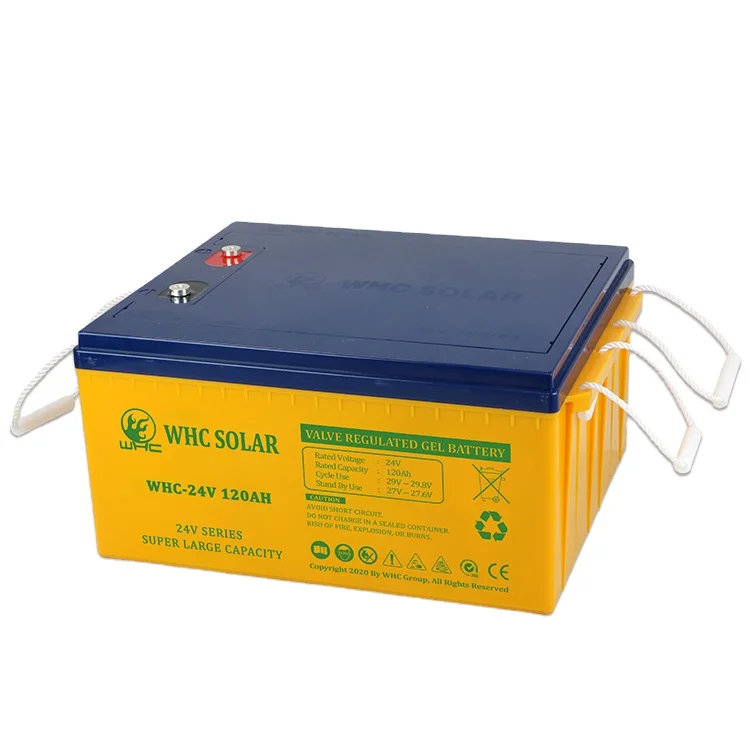 Whc long life deep cycle portable solar 100ah 120AH 24V AGM ups inverter energy storage battery vrla lead acid batteries gel