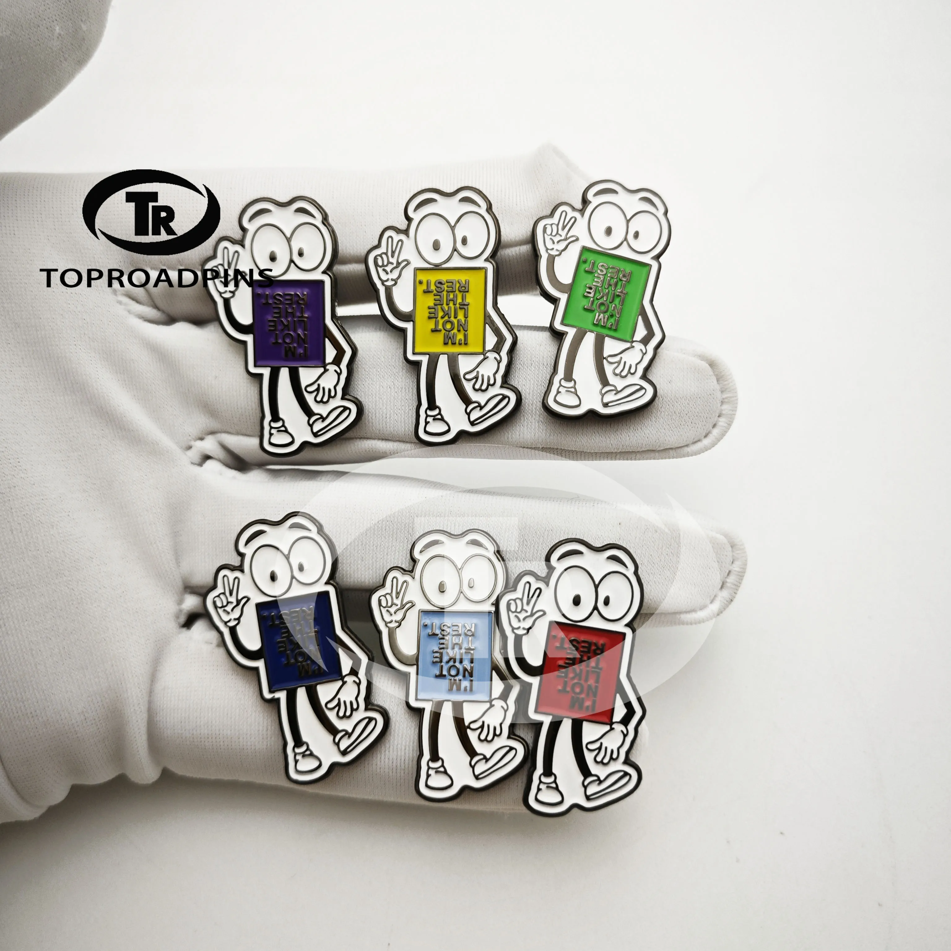 Souvenir Gift Best Selling Simple Portable Rectangle Custom Round Pin Enamel