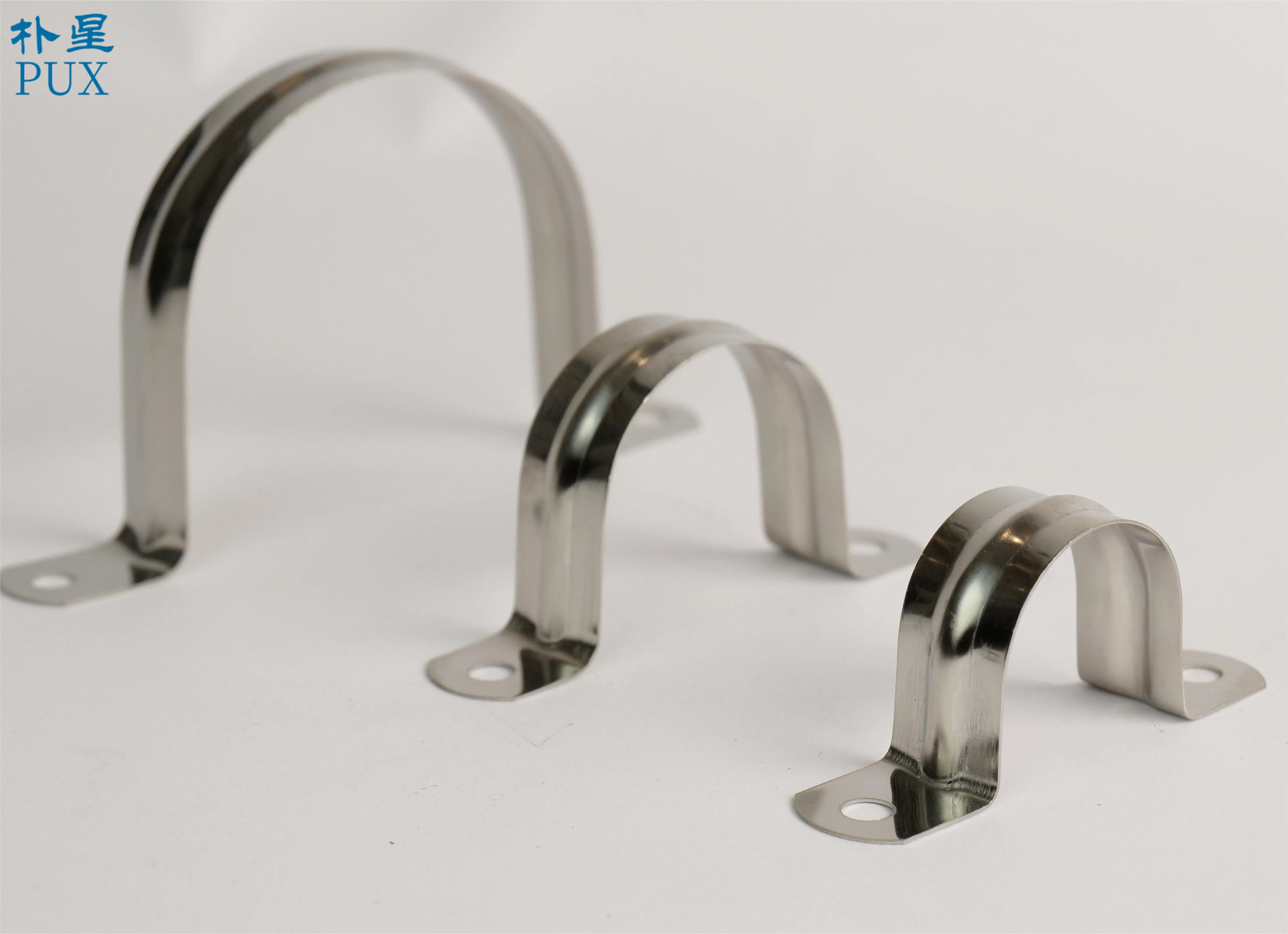 SS 201 304  bandwidth15mm thickness 0.5mm CPVC clamps for water lines Omega type saddle clamps M15 M20 M25 M30 for  pipe fitting