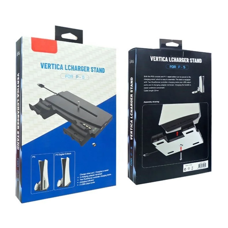 
PS5 Game Console Controller Dock Charger Game Multi-function Holder Steady Base Stand Console Bracket Charger for PS5 