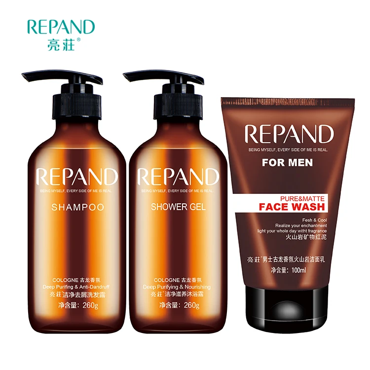 
Professional hotel supplies Men Cologne shampoo Shower Gel face wash set 