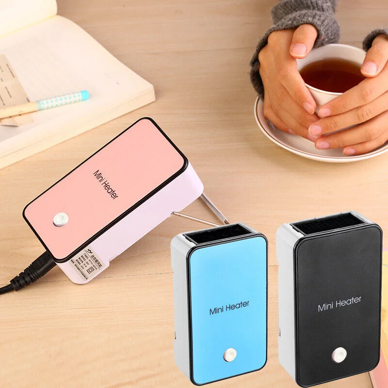 Personal Space Heater Portable Mini Electric Space Air Warmer for Room Office Desktop Pink Blue