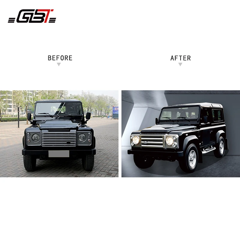 Автомобильные запчасти GBT фары головного света корпус рамка 2008 года-подходит для модели Land Rover Defender